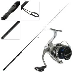 Shimano Stradic FL C3000 HG Blackout Softbait Combo 7ft 10-20lb 2pc