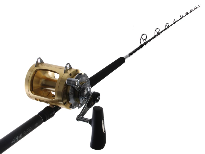 Shimano Tiagra 50 WA And Abyss SW Overhead Pitch Bait Combo 6'4'' 40-100lb 3 Shimano Tiagra 50 WA And Abyss SW Overhead Pitch Bait Combo 6'4'' 40-100lb