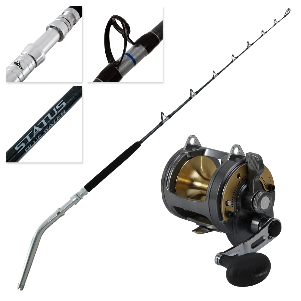 Shimano Tyrnos 30 Status Blue Water DDM Bent Butt Game Combo 5ft 6in 24-37kg 2pc 3 Shimano Tyrnos 30 Status Blue Water DDM Bent Butt Game Combo 5ft 6in 24-37kg 2pc
